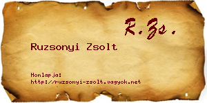Ruzsonyi Zsolt névjegykártya